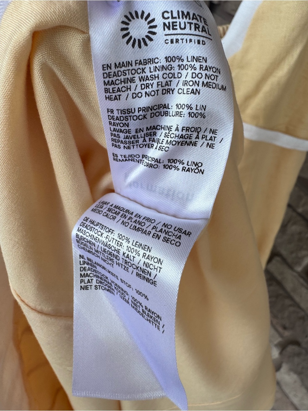 Reformation Sara Parmesan Butter Yellow Linen Dress - Picture 8 of 10